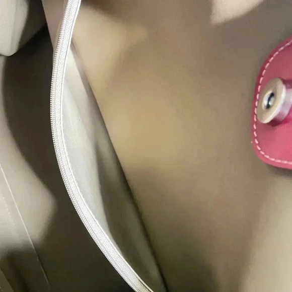 Emilie M. Vintage Red Vegan Leather Tote w/Strap Detail Med SZ - Picture 7 of 10